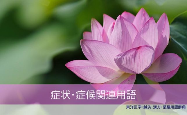症状症候用語C)東洋医学・鍼灸・漢方辞典dictionary oriental medicine